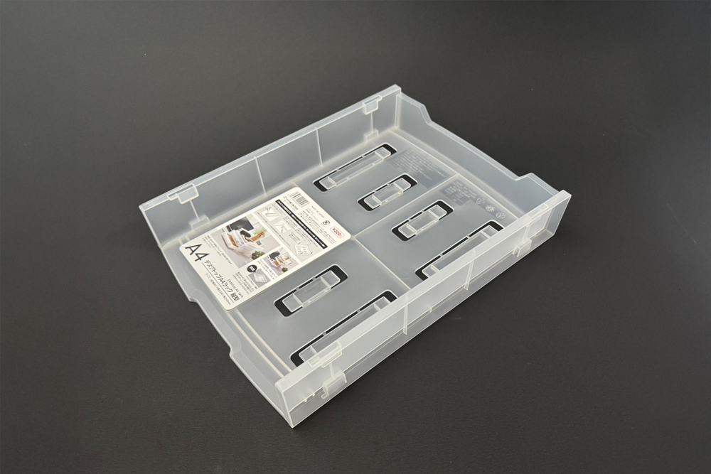 デスクトップA4ラック 縦型（クリア）